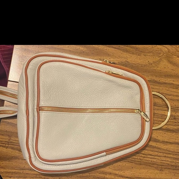 Valentina Bags Valentina Made In Italy 20 Ivory Leather Backpack